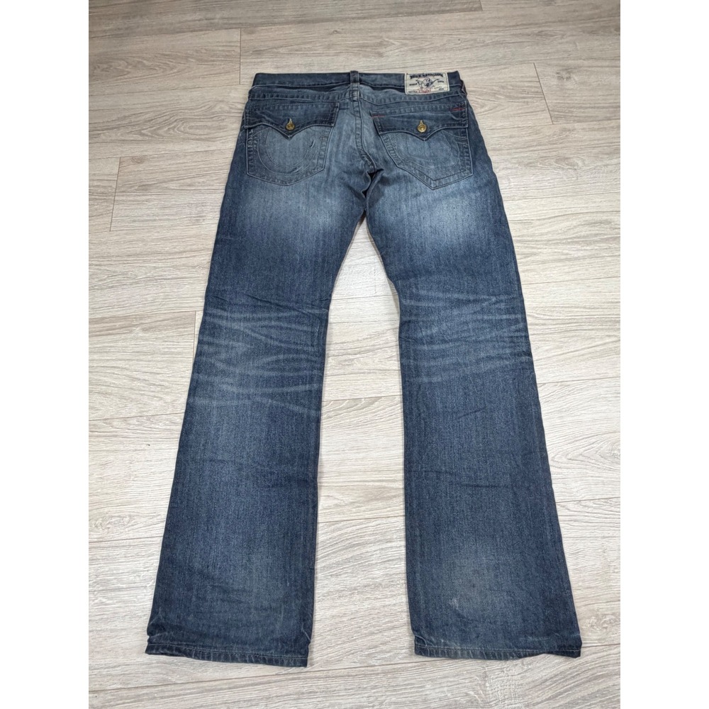 True Religion Vintage Straight Jeans Mens 33 Blue Denim Cotton MDE859LA8‎ - Picture 9 of 11